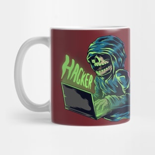 Funny Hacker illustration Mug